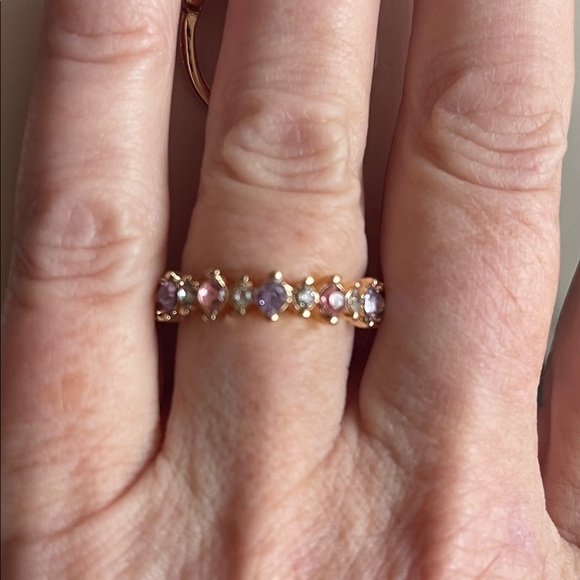 GOLD TONE GEM RINGS - Picture 6 of 6